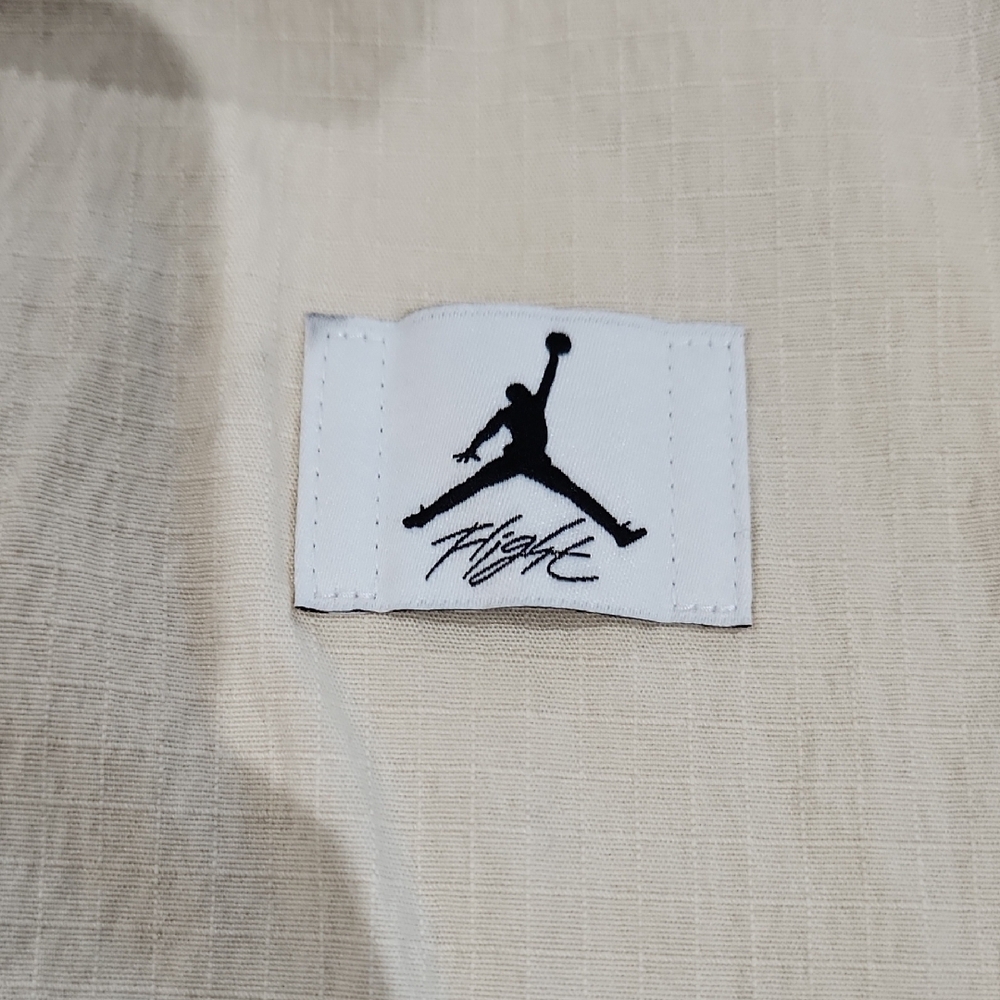 NWT JORDAN Flight WOVEN Cream Jacket with Red Accents - Picture 2 of 4